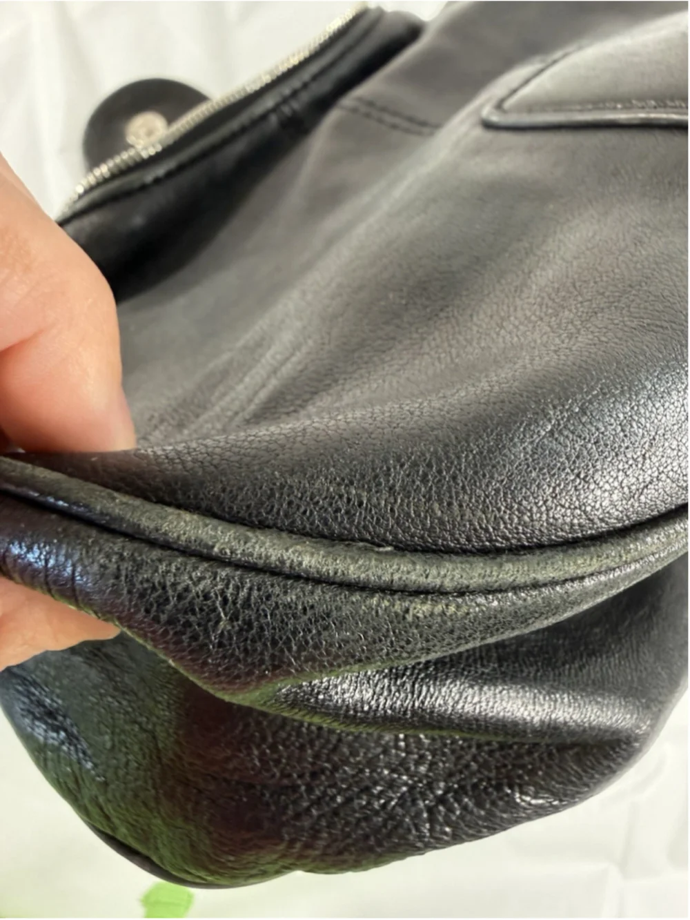 MICHAEL KORS Morgan Black Leather Hobo bag Purse vintage Y2K